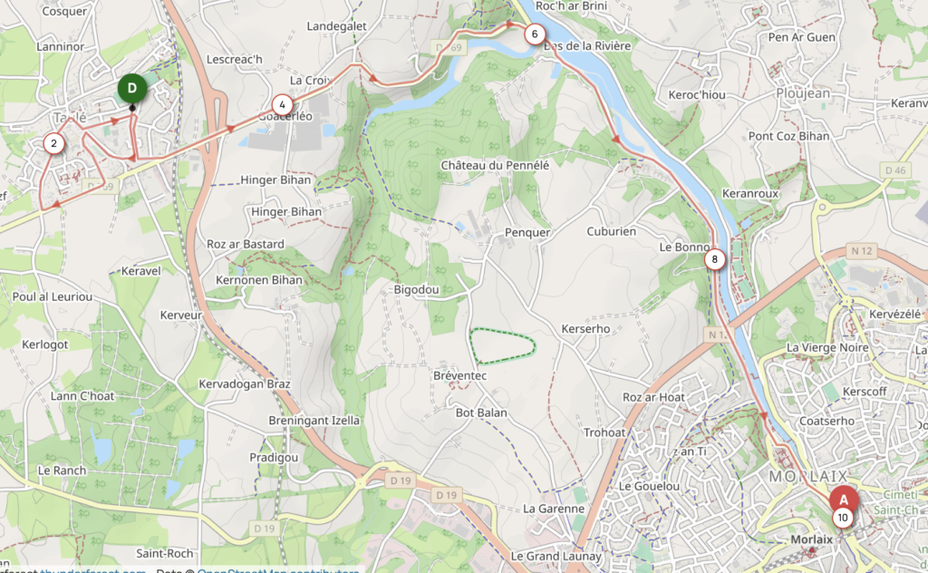 Parcours Taulé-Morlaix 2023