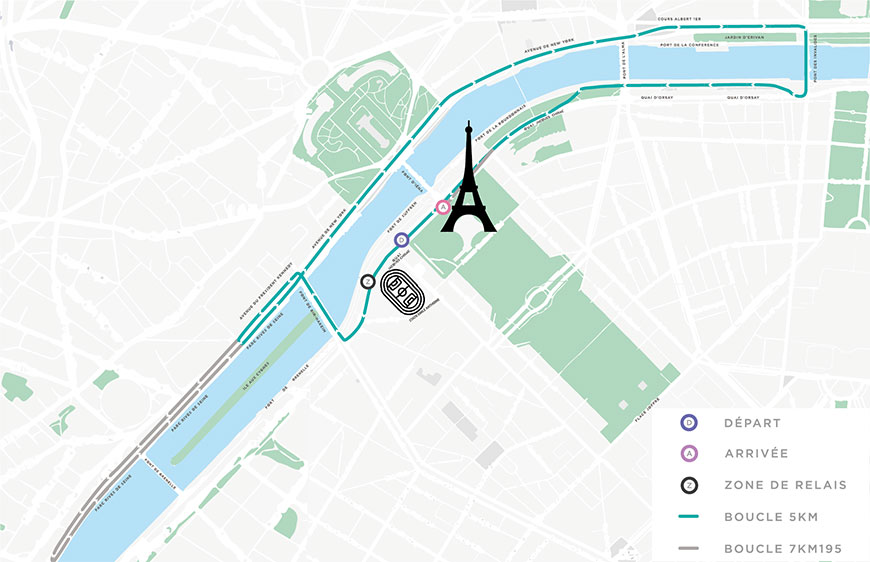 Parcours Ekiden de Paris