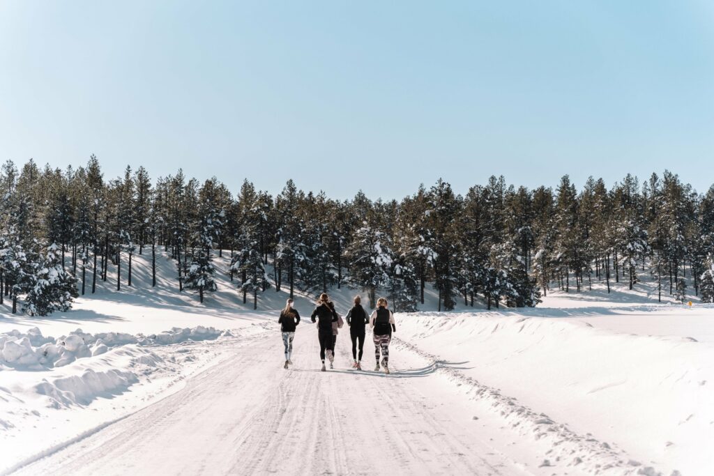 Courir pendant l'hiver