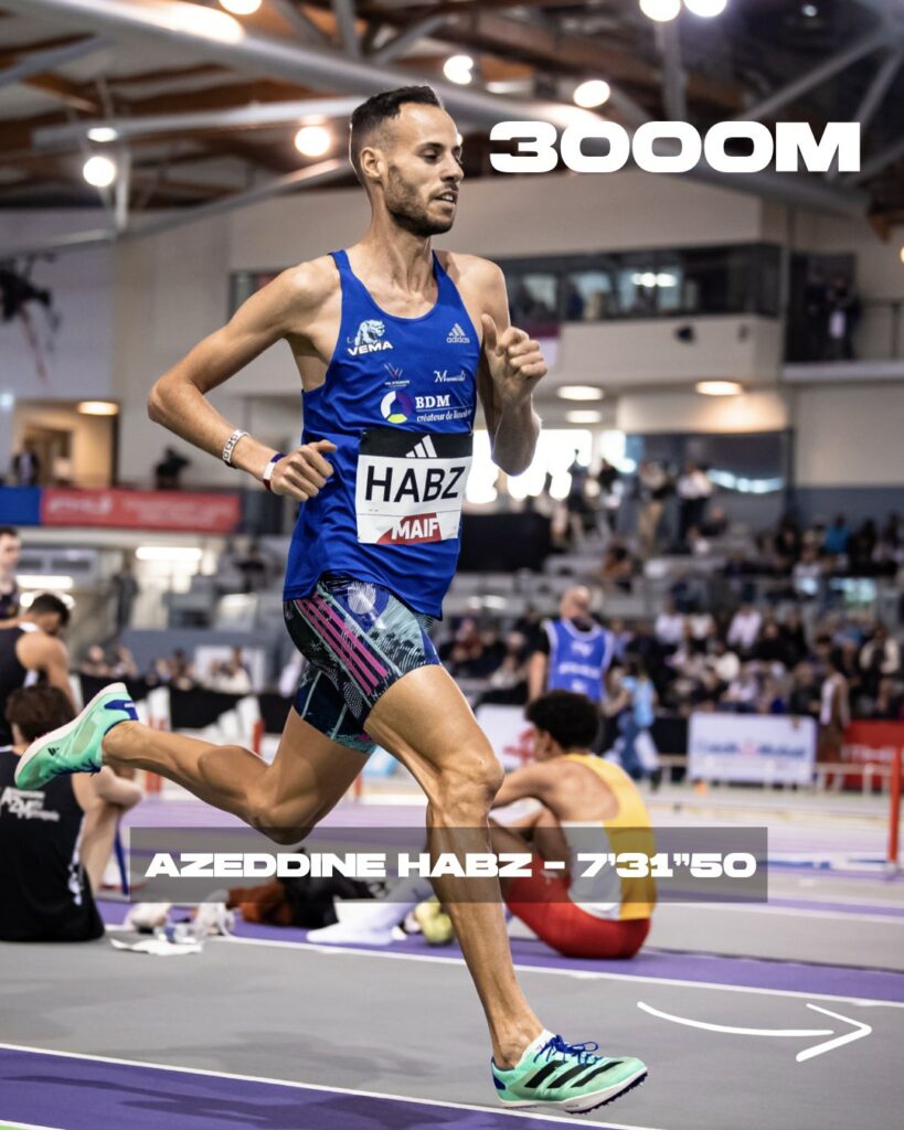 Azeddine Habz record de France 3000
