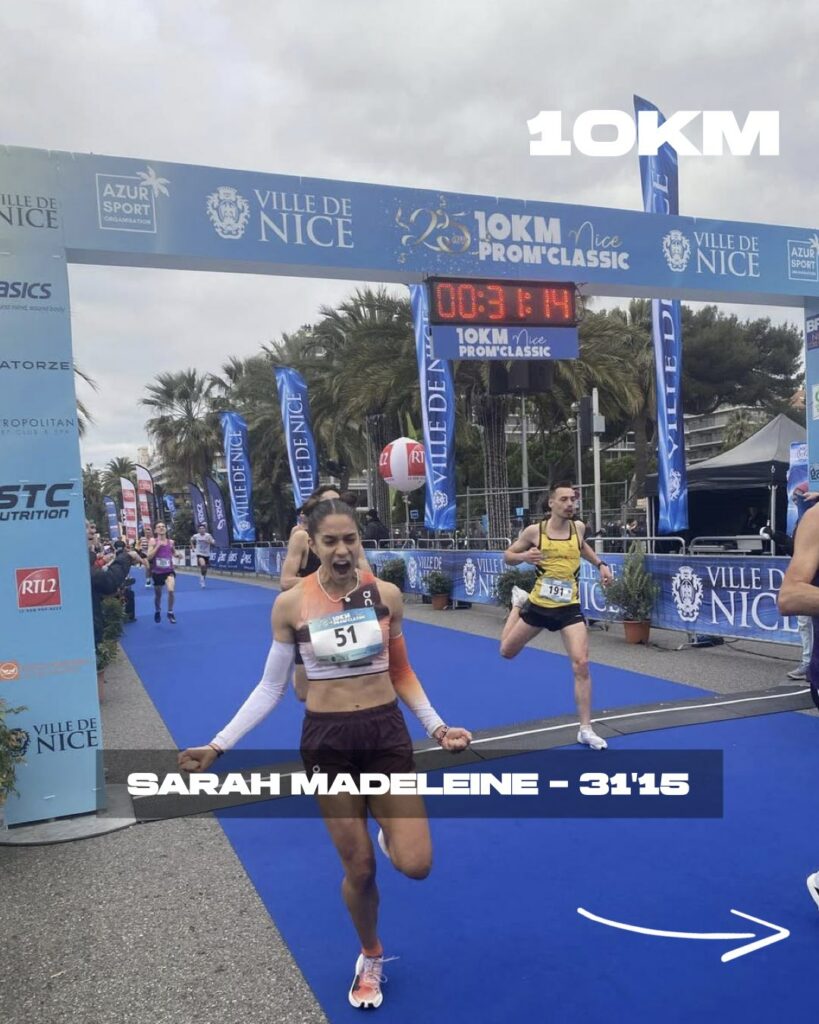 Sarah Madeleine record 10km