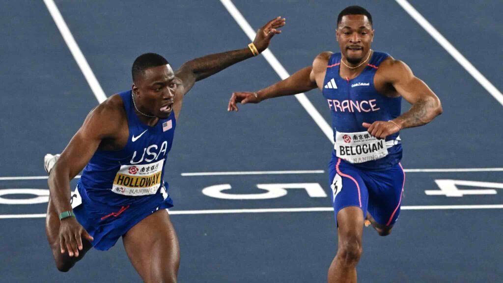 Wilhem Belocian et Grant Holloway